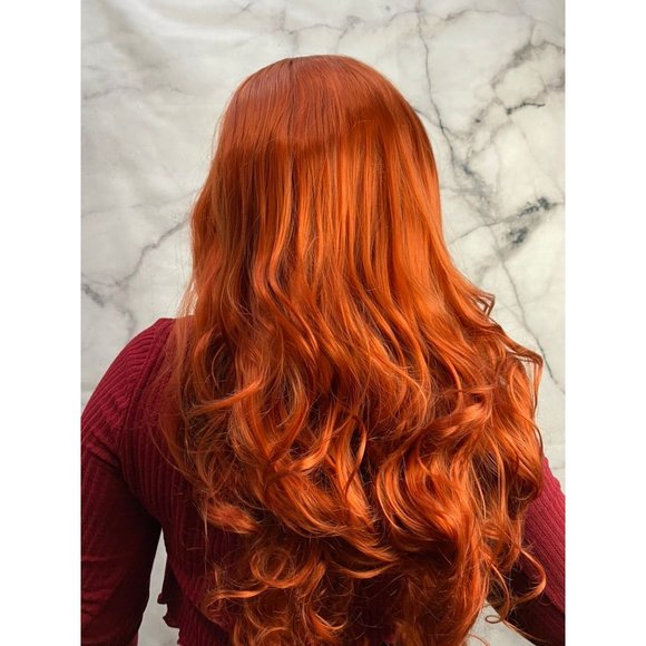 Copper Wavy Lace Front Wig - Picture 7 of 9